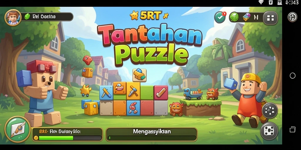Screenshot gameplay 5RT menampilkan tantangan puzzle yang menakjubkan.