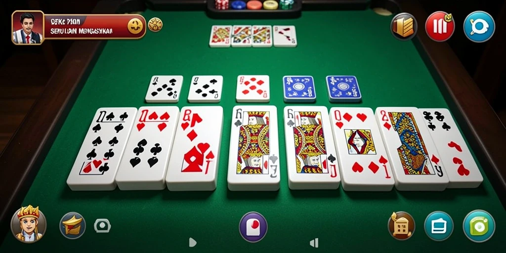 Screenshot gameplay 797K menampilkan aksi seru permainan domino.