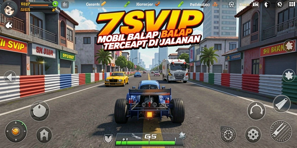 Gameplay balap seru dengan mobil-mobil menakjubkan di 7SVIP.