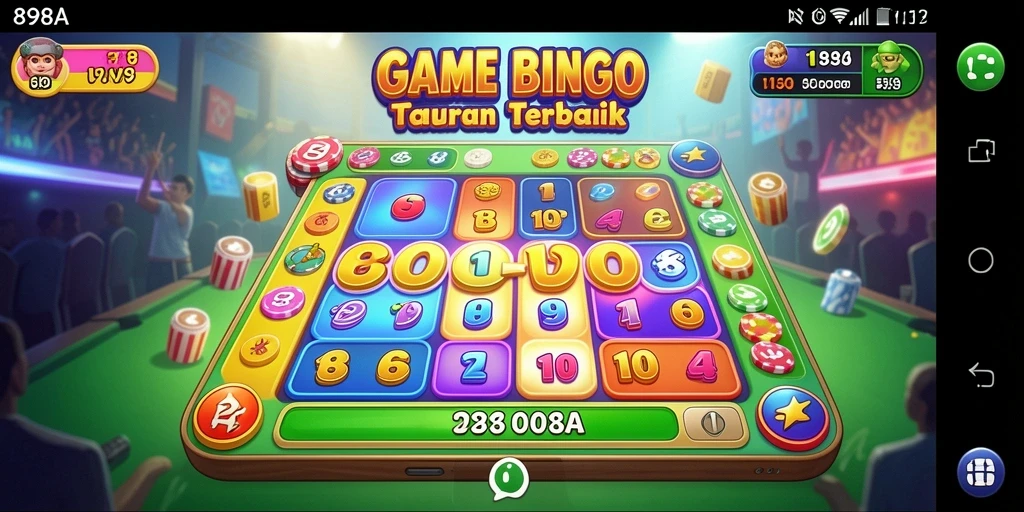 Tampilan screenshot utama 898A menampilkan gameplay seru Bingo.