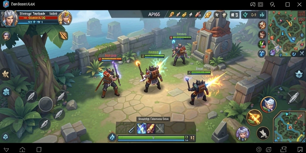 Tangkapan layar gameplay API66 yang menampilkan pertempuran strategis.