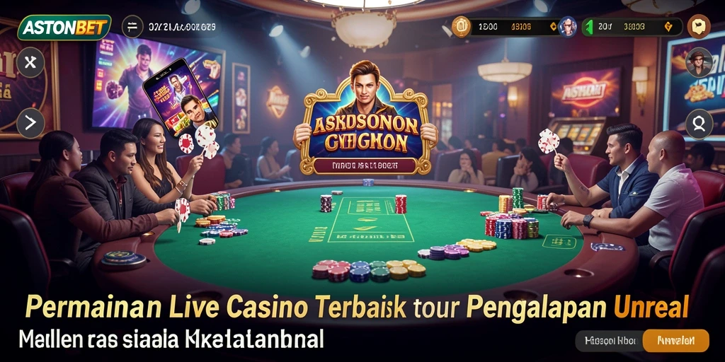 Tampilan menarik dari gameplay Live Casino ASTONBET yang mendebarkan.