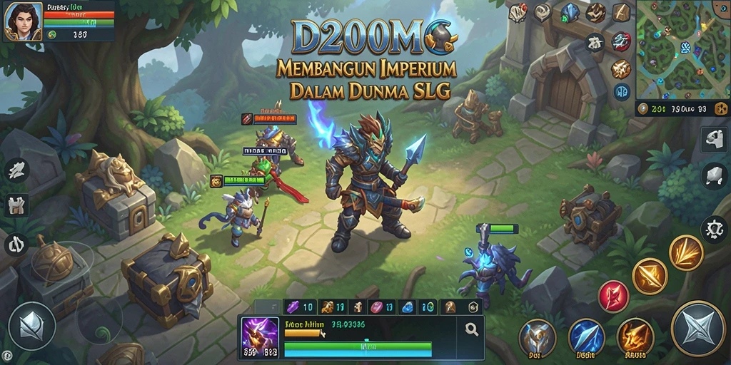 Tampilan menarik dari gameplay D200M dalam membangun imperium SLG.