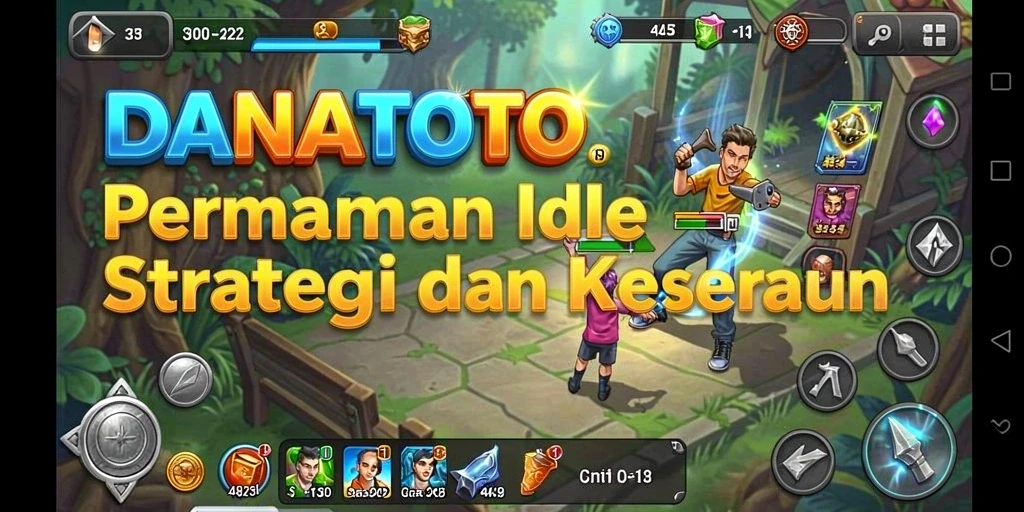 Tangkapan layar gameplay utama <strong>DANATOTO</strong> yang menunjukkan aksi Idle yang mendebarkan.