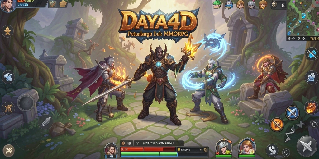 Screenshot menunjukkan pertempuran epik dalam dunia <strong>DAYA4D</strong> yang penuh aksi.