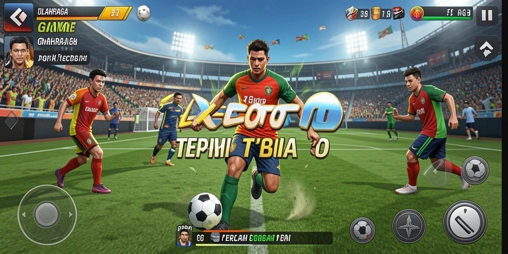 Tangkapan layar game EXOTOTO yang menampilkan aksi olahraga yang seru.
