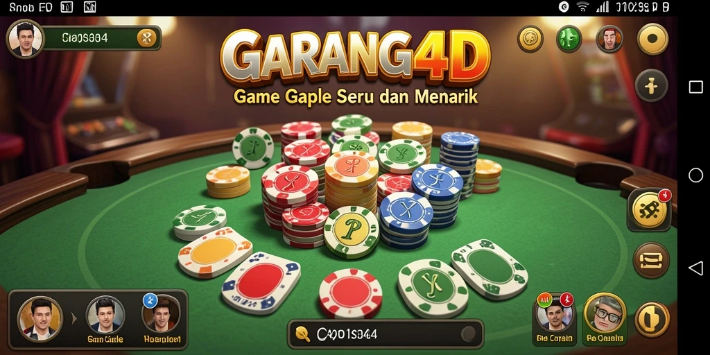 Screenshot GARANG4D menampilkan keseruan gameplay Gaple.