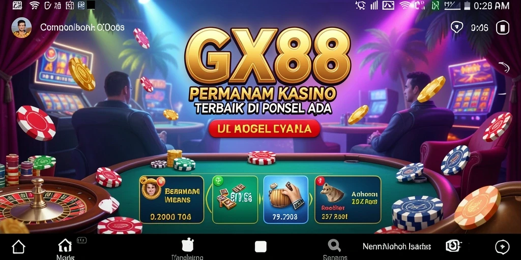 Tampilan menarik dari gameplay Kasino di GX88.