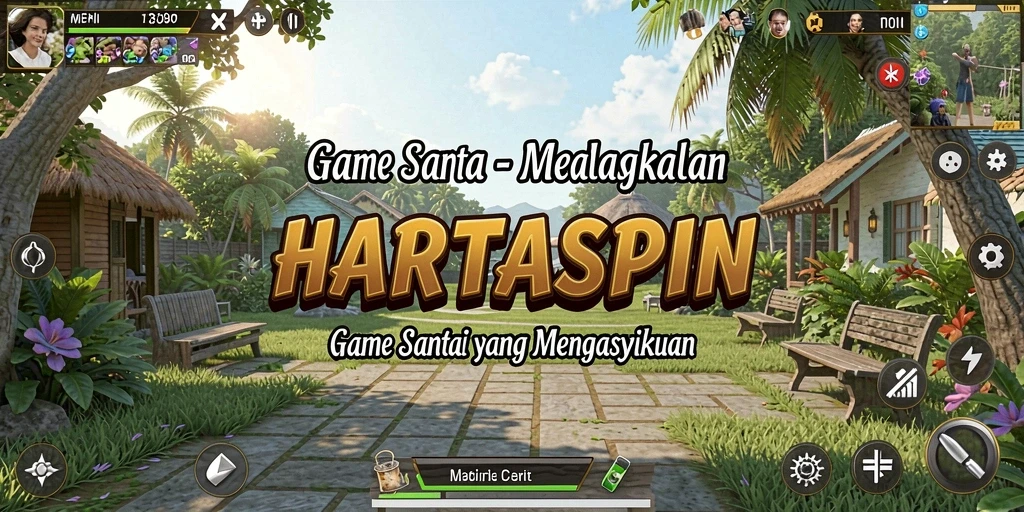 Tampilan gameplay HARTASPIN yang menarik dan berwarna.