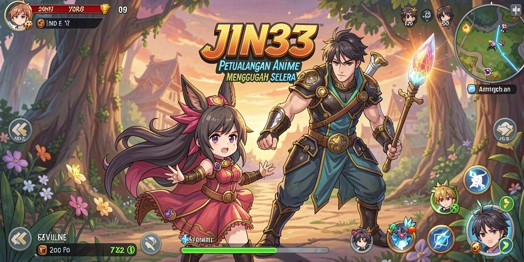 Tampilan gameplay JIN33 menampilkan aksi seru dan karakter yang memukau.