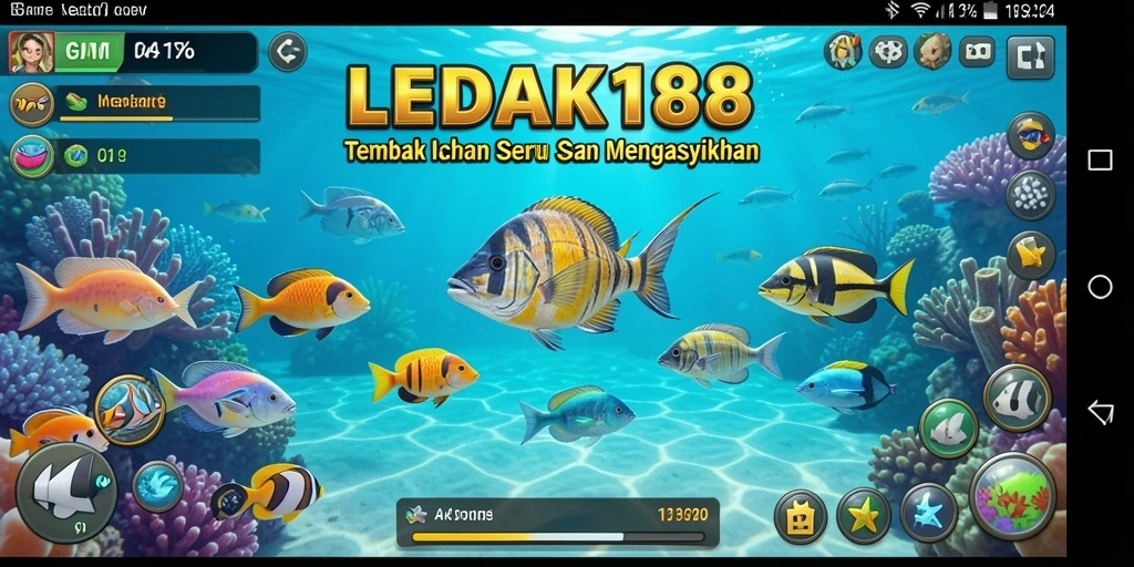 Tangkapan layar menunjukkan aksi tembak ikan yang seru dalam LEDAK188.