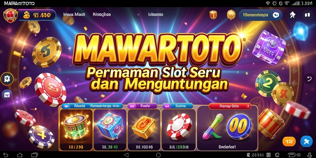 Tampilan gameplay menarik dari MAWARTOTO dengan simbol yang beragam.