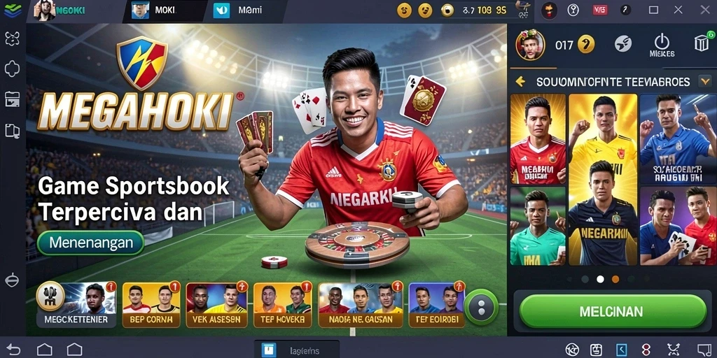 Tampilan gameplay menarik dalam aplikasi Sportsbook MEGAHOKI.