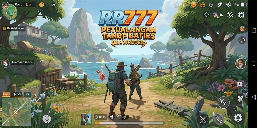 Screenshot gameplay RR777 menampilkan dunia terbuka yang luas dan menarik.