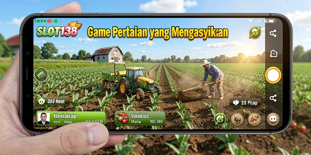 Tampilan gameplay SLOT138 yang menawan dengan elemen pertanian.