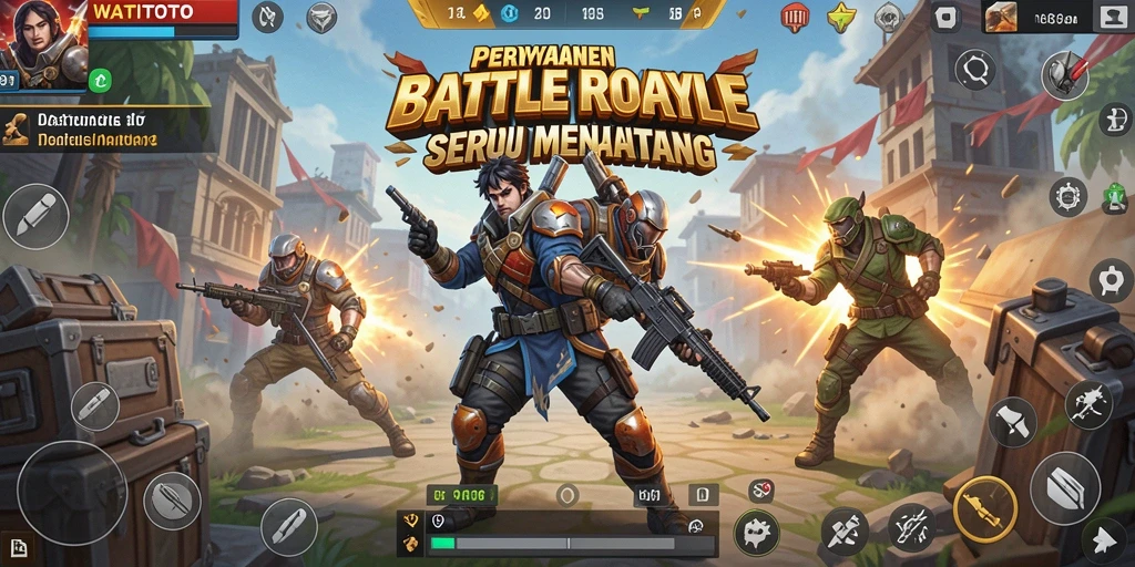 Tangkapan layar gameplay seru WATITOTO dalam aksi Battle Royale.